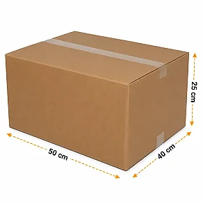 50x40x25cm Koli - 16 Desi Koli - Çift Oluklu Koli - Kolici (1)