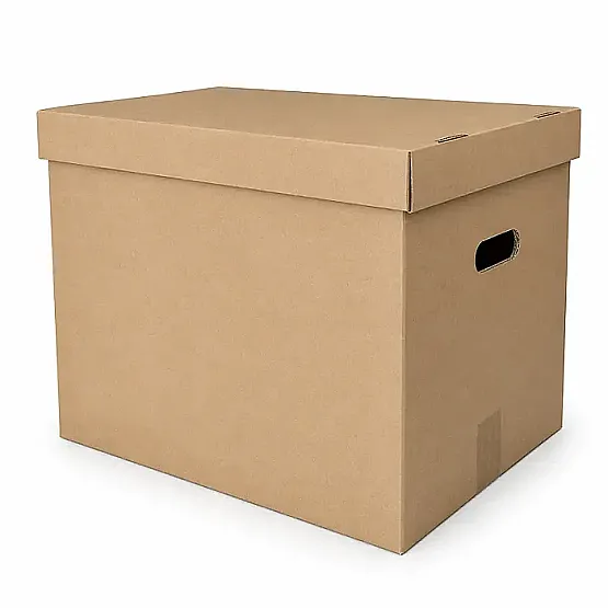 51x36x35cm El Tutamaklı Koli - 22 Desi Koli - Çift Oluklu Koli - Kraft - 1