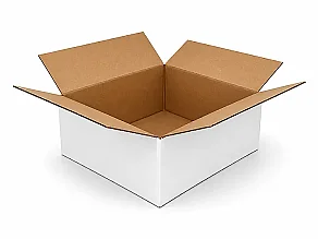 60x40x18cm Koli - 14 Desi Koli - Çift Oluklu Koli - Beyaz - 1