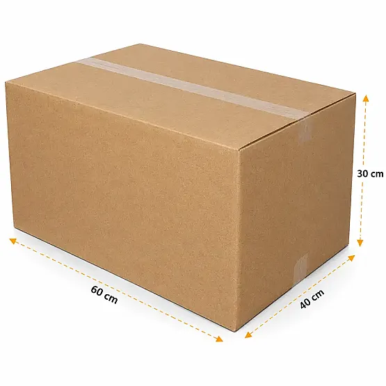 60x40x30cm Koli - 24 Desi Koli - Çift Oluklu Koli - Kraft - 2