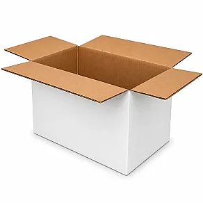 40x25x25cm Koli - 8 Desi Koli - Çift Oluklu Koli - Beyaz - Kolicim (1)