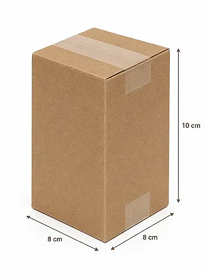 8x8x10cm Koli - 0,2 Desi Koli - Tek Oluklu Koli - Kraft - 2