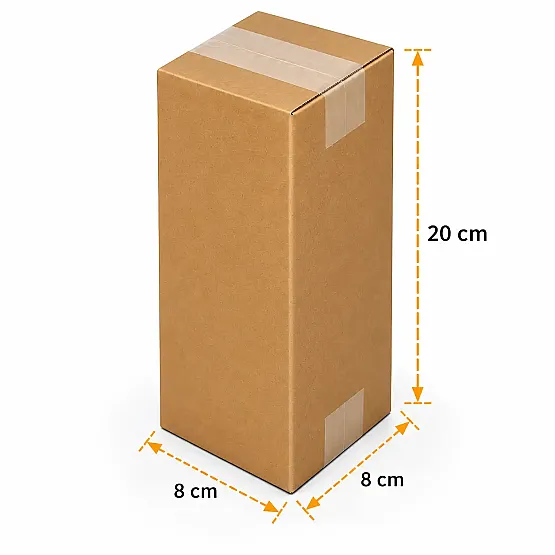 8x8x20cm Koli - 0,4 Desi Koli - Çift Oluklu Koli - 2