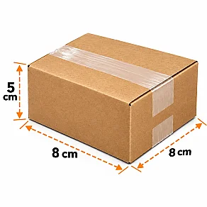 8x8x5cm Koli - 0,1 Desi Koli - Tek Oluklu Koli - Kraft - Kolici (1)
