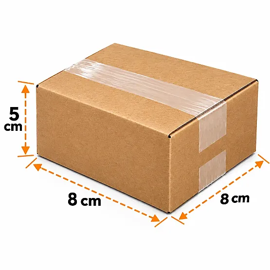 8x8x5cm Koli - 0,1 Desi Koli - Tek Oluklu Koli - Kraft - 2