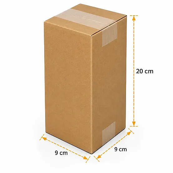 9x9x20cm Koli - 0,5 Desi Koli - Çift Oluklu Koli - 2