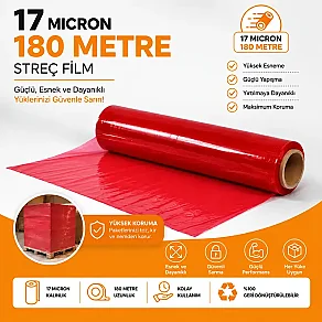 Kırmızı Renkli Streç Film – 50cm x 180 Metre - Kolicim (1)
