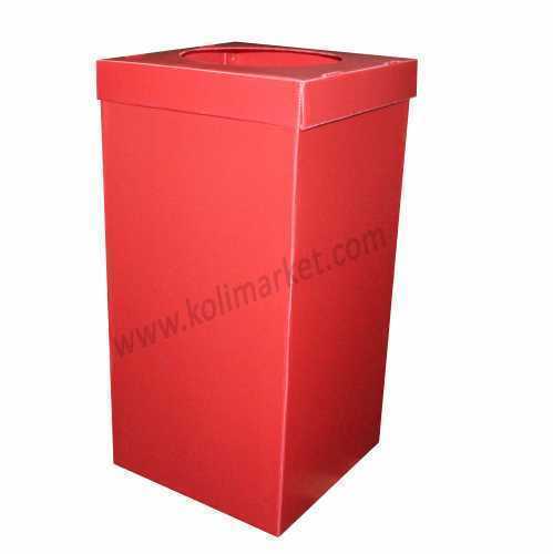 Plastik Geri Dönüşüm Kutusu - Kırmızı - 1