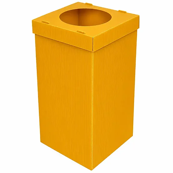 Plastik Geri Dönüşüm Kutusu - Sarı - 3